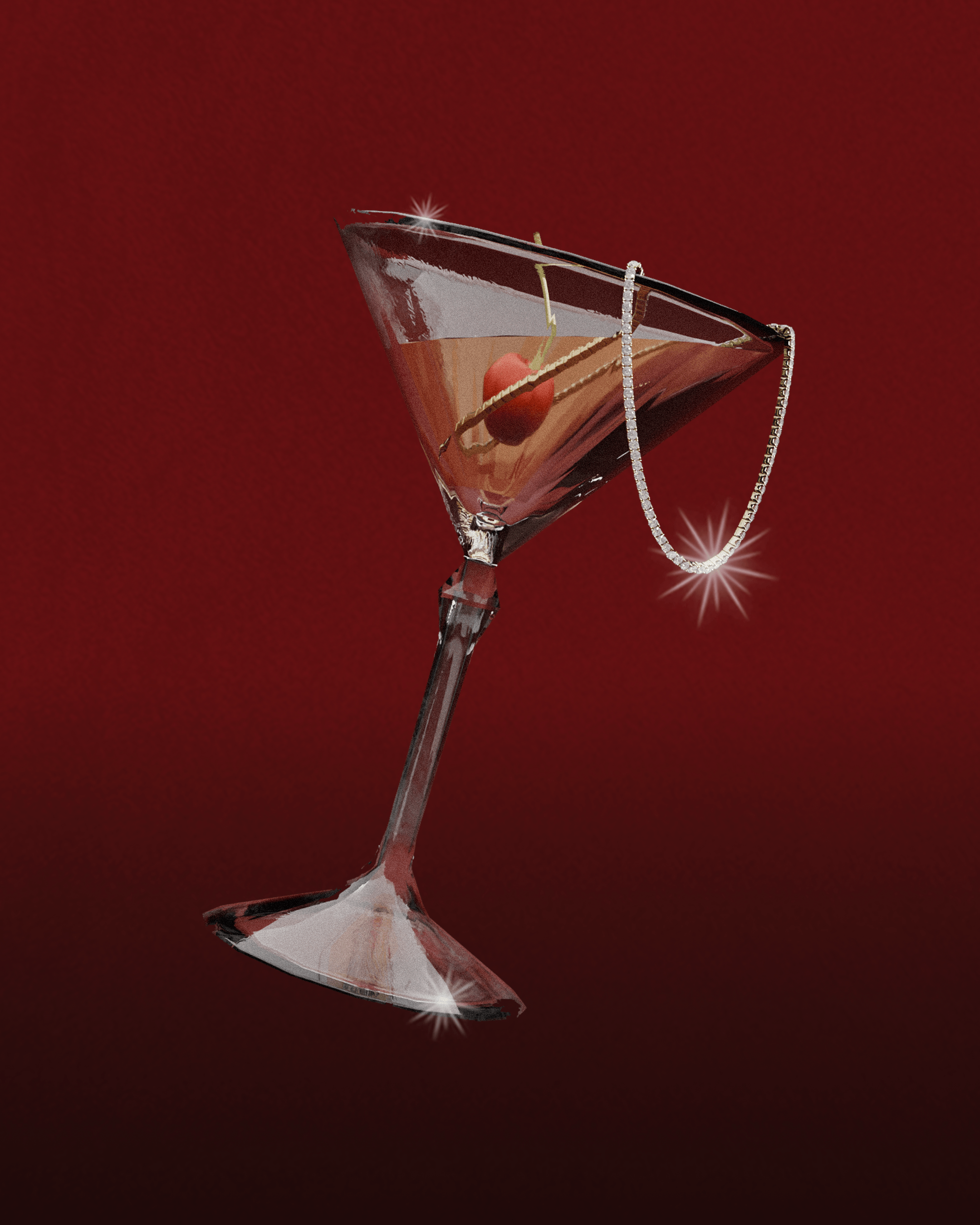 A Dance of Diamonds and Dining 1 The Marrow Martini with Diamond tennis necklace