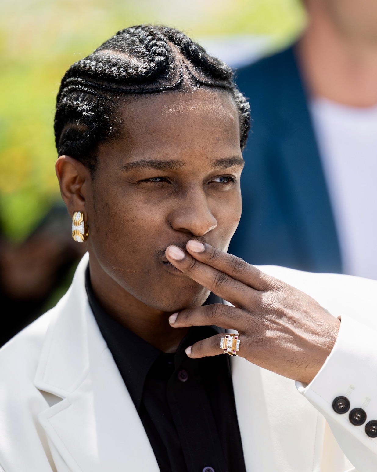 A$AP Rocky wearing diamond pinky rings for men mens pinky rings