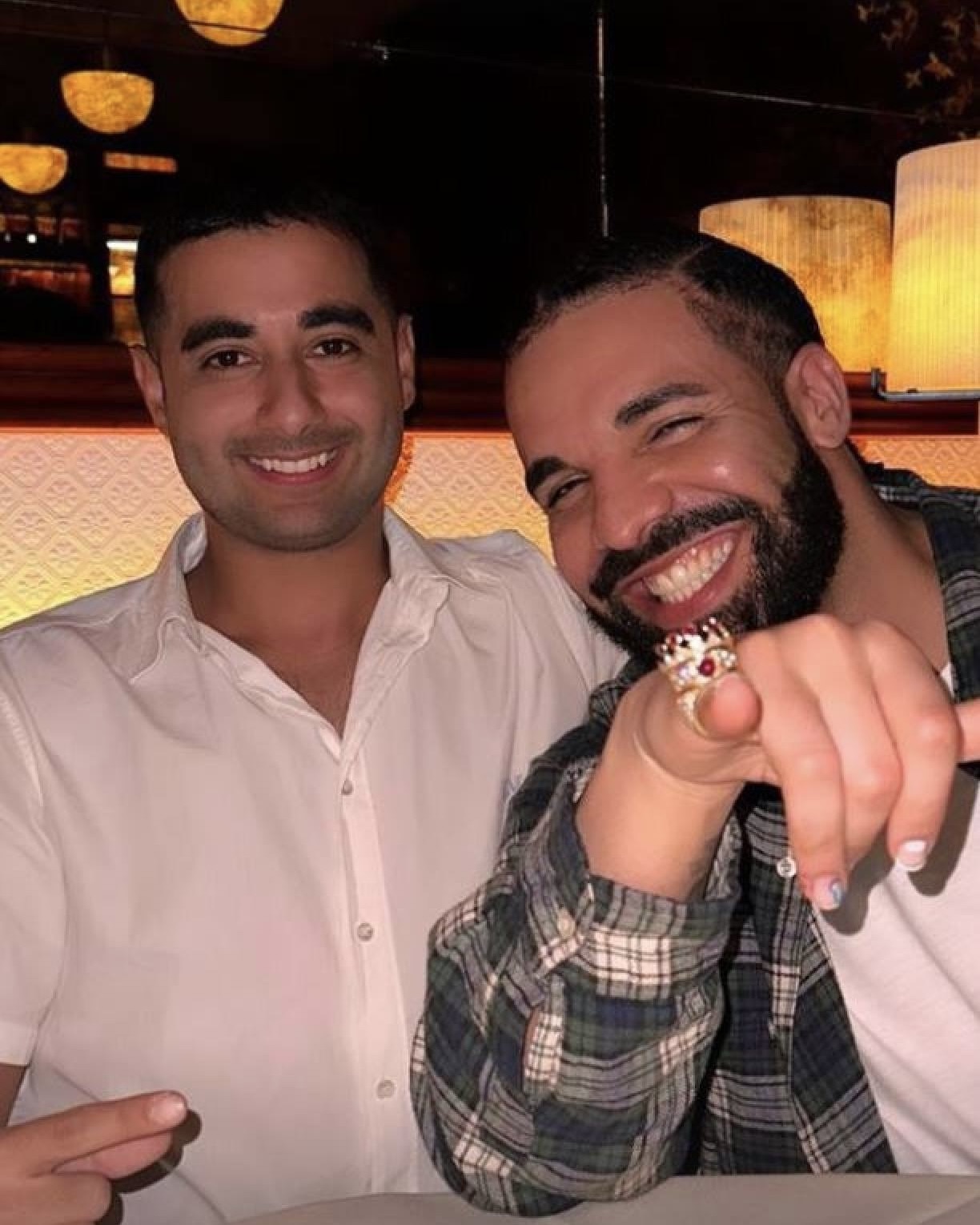 Drake wearing diamond pinky ring mens pinky rings