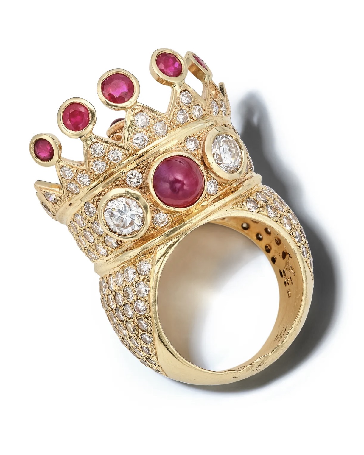 Mens Pinky Rings Are a Jewelry Staple for Rappers and Royals Alike 14 diamond pinky ring with crown design commissioned by Tupac Shakur