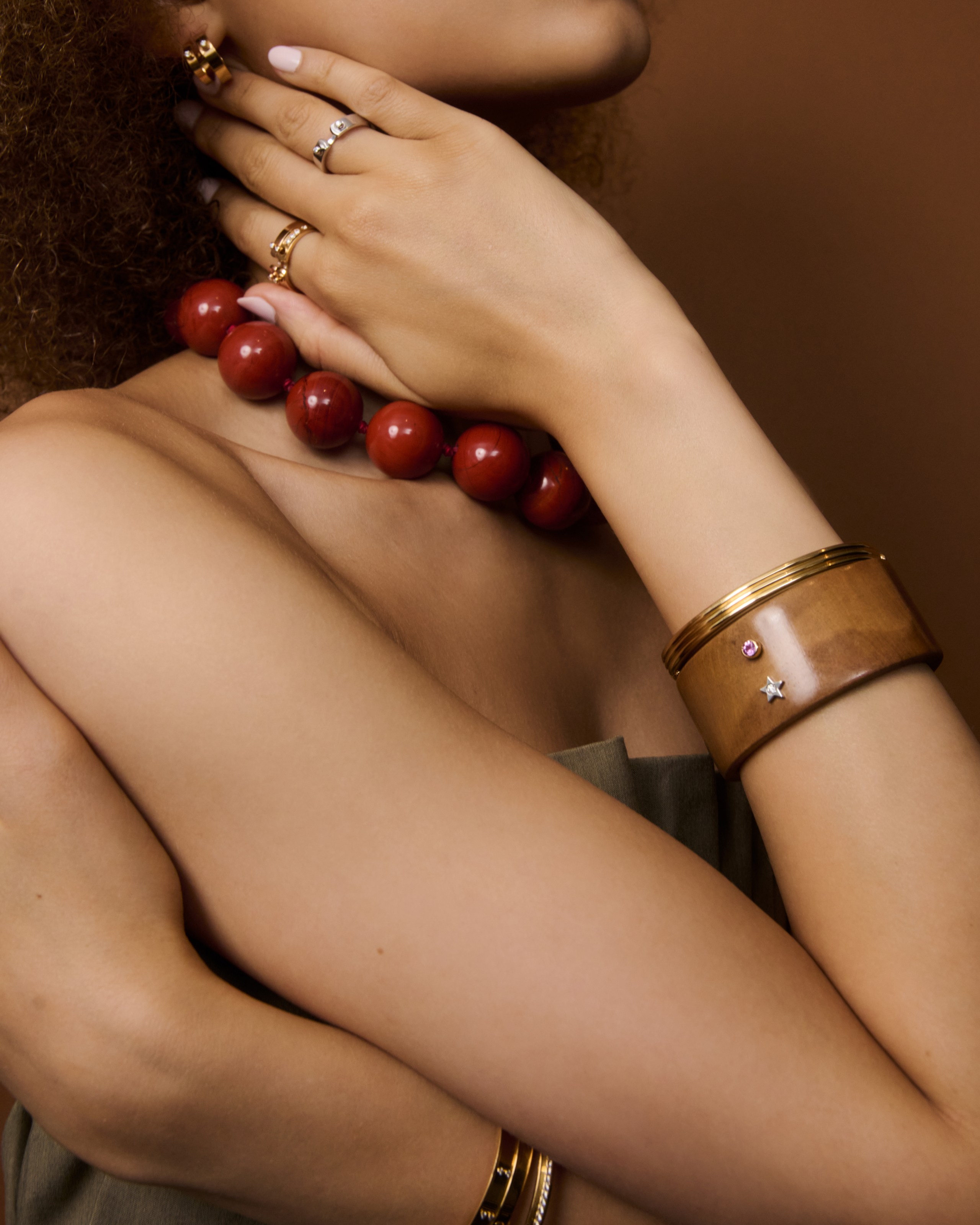 diamonds and wood jewelry: diamond and wood rings and bracelets