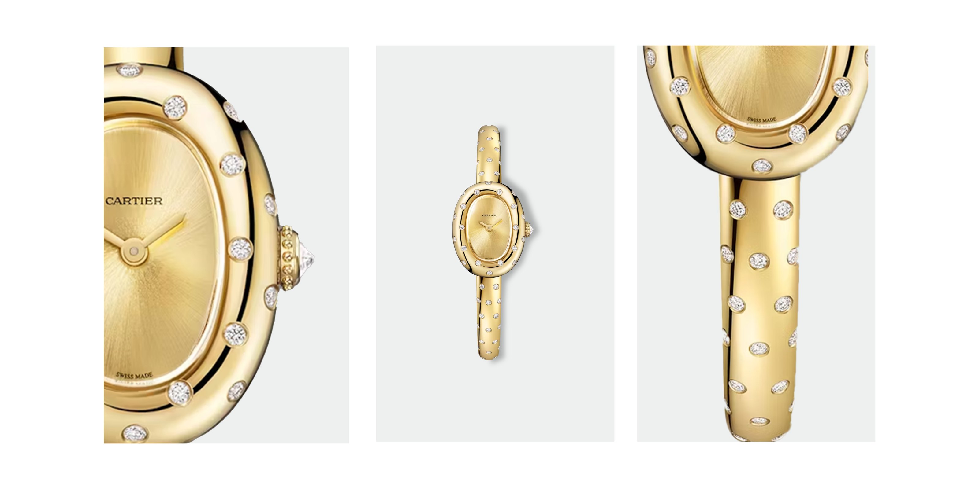 Diamond Watches That Wear Like Jewellery 3 Cartier Mini Baignoire natural diamond watch