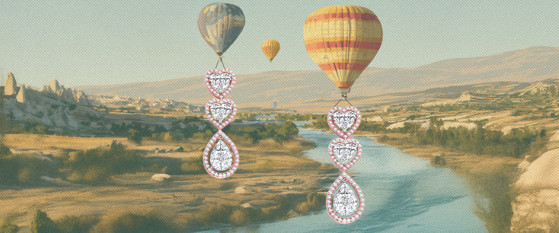 Everyday diamond earrings for traveling