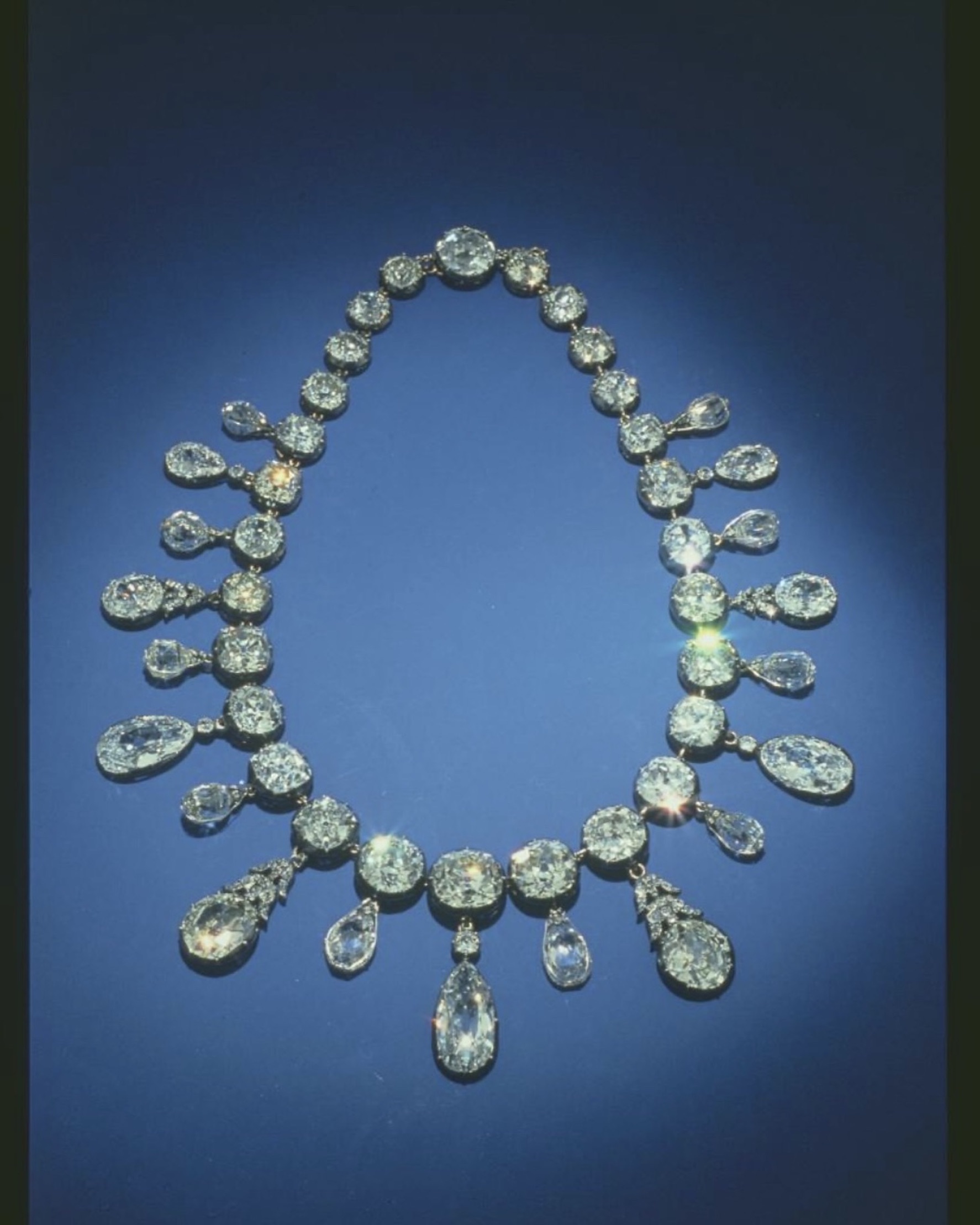 Napoleon Diamond Necklace on display at the Smithsonian Museum