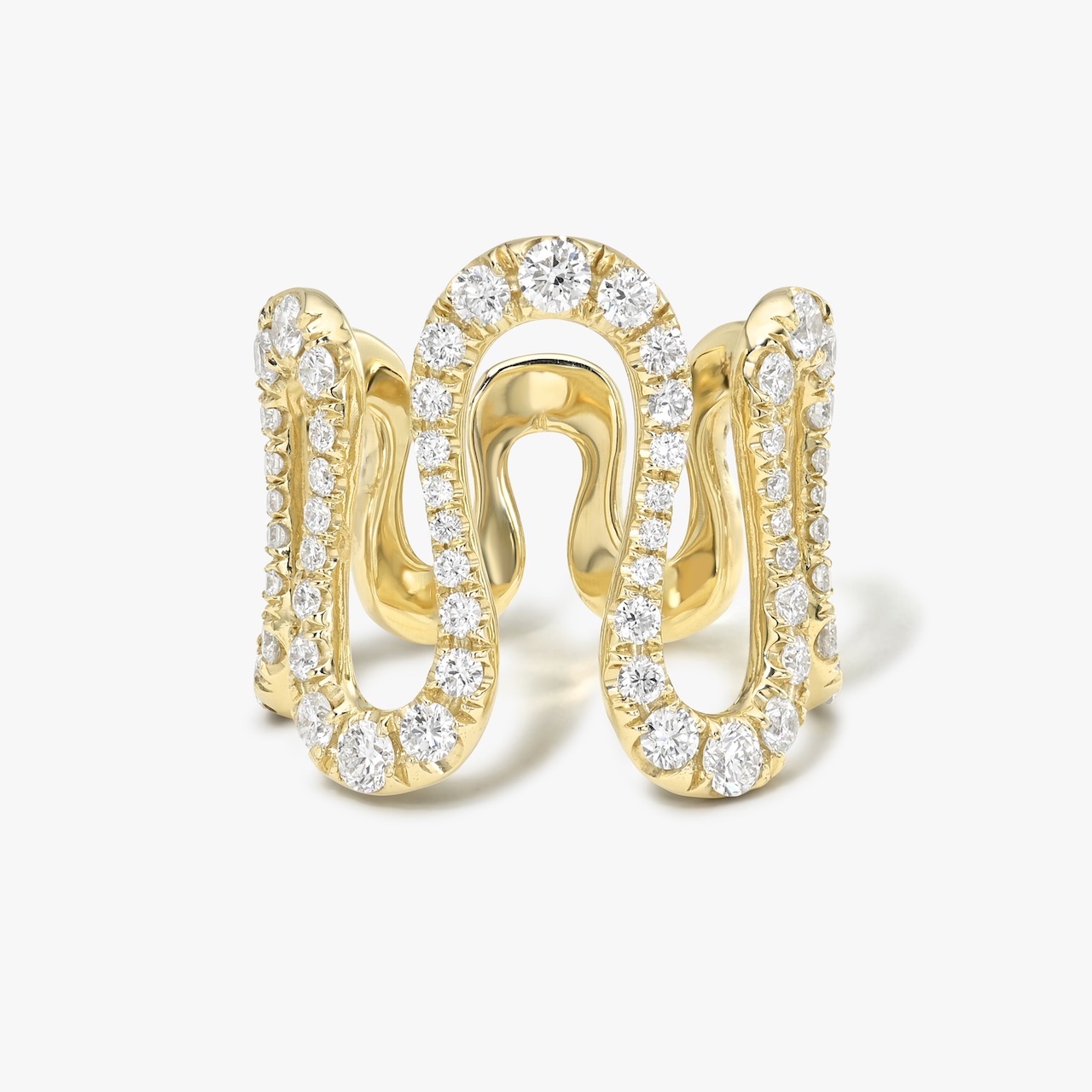 The Strikingly Subtle Diamond Designs of Khadijah Fulton's White Space 10 White Space Pavé Diamond Sené Ring