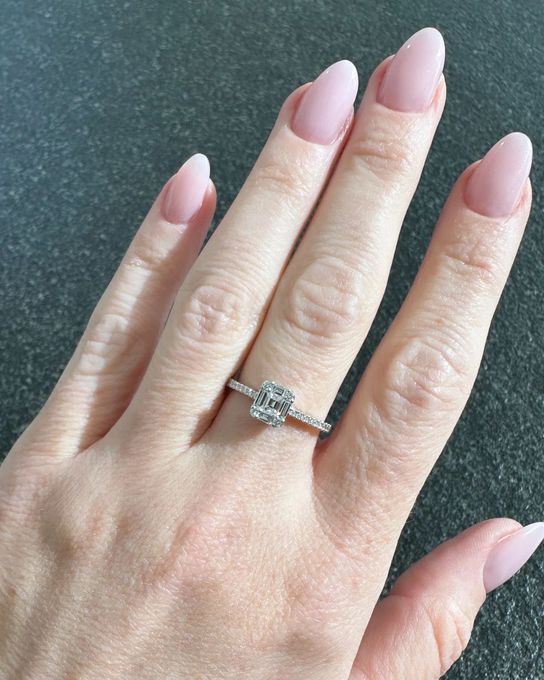affordable diamond rings: illusion diamond ring