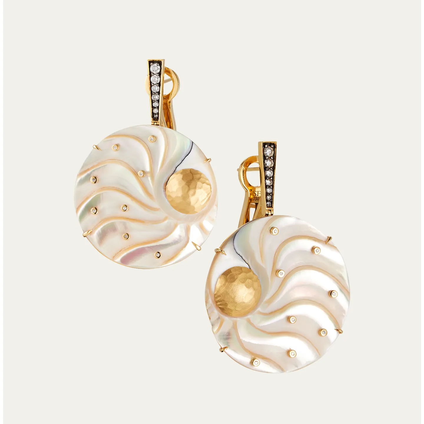 shell jewelry: shell earrings