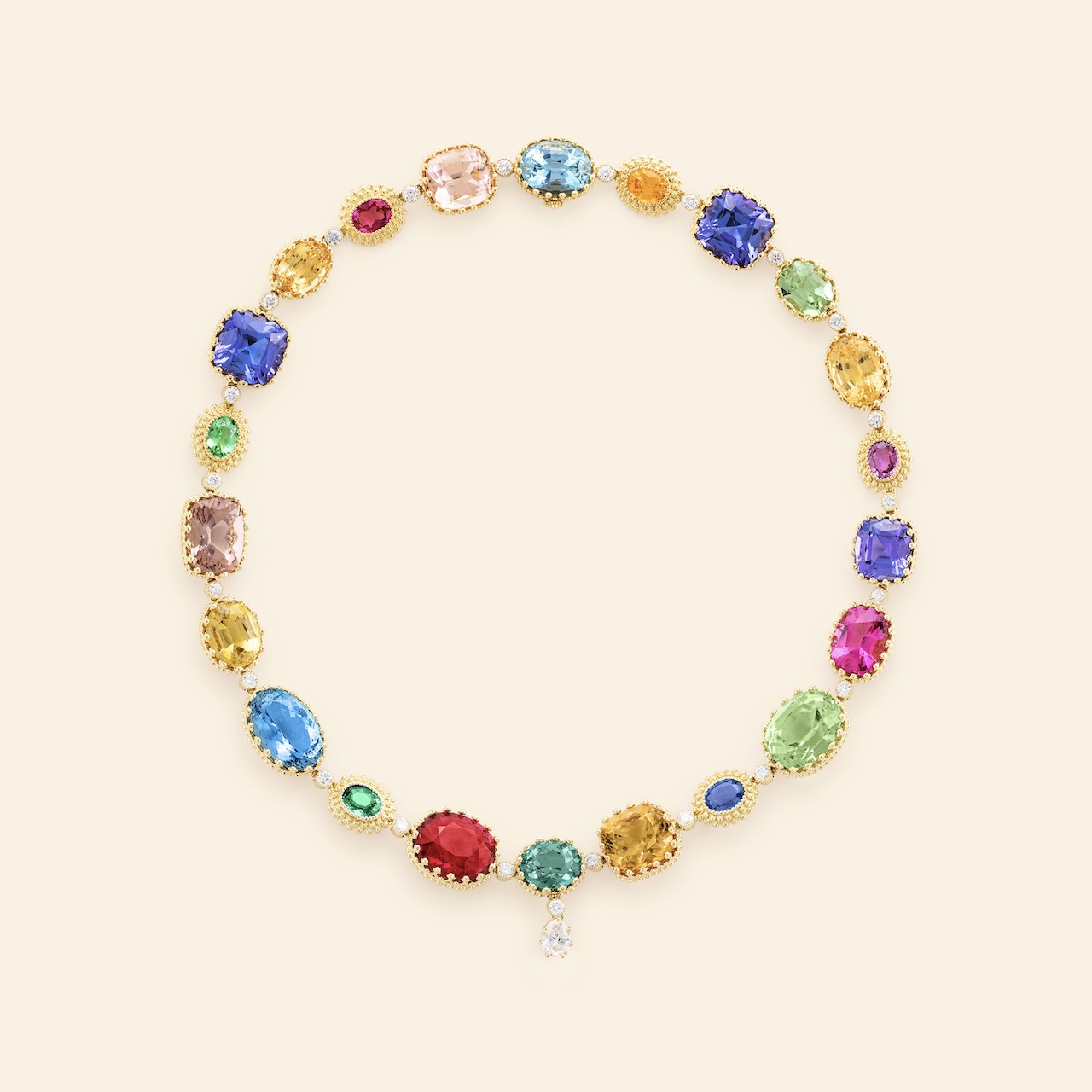 The $1M Mellerio Jardin des Rêves Pineapple Necklace Just Stole the Show at Versailles 7 Mellerio jardin des reves necklaces at Versailles