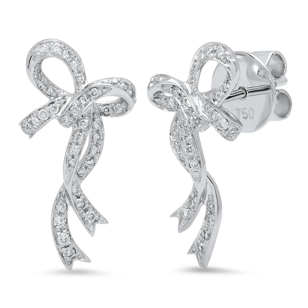 Coquette jewelry: bow earrings