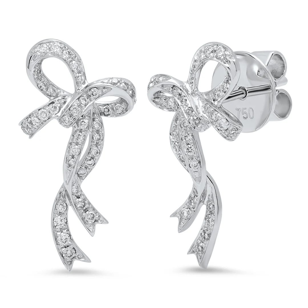 Coquette jewelry: bow earrings