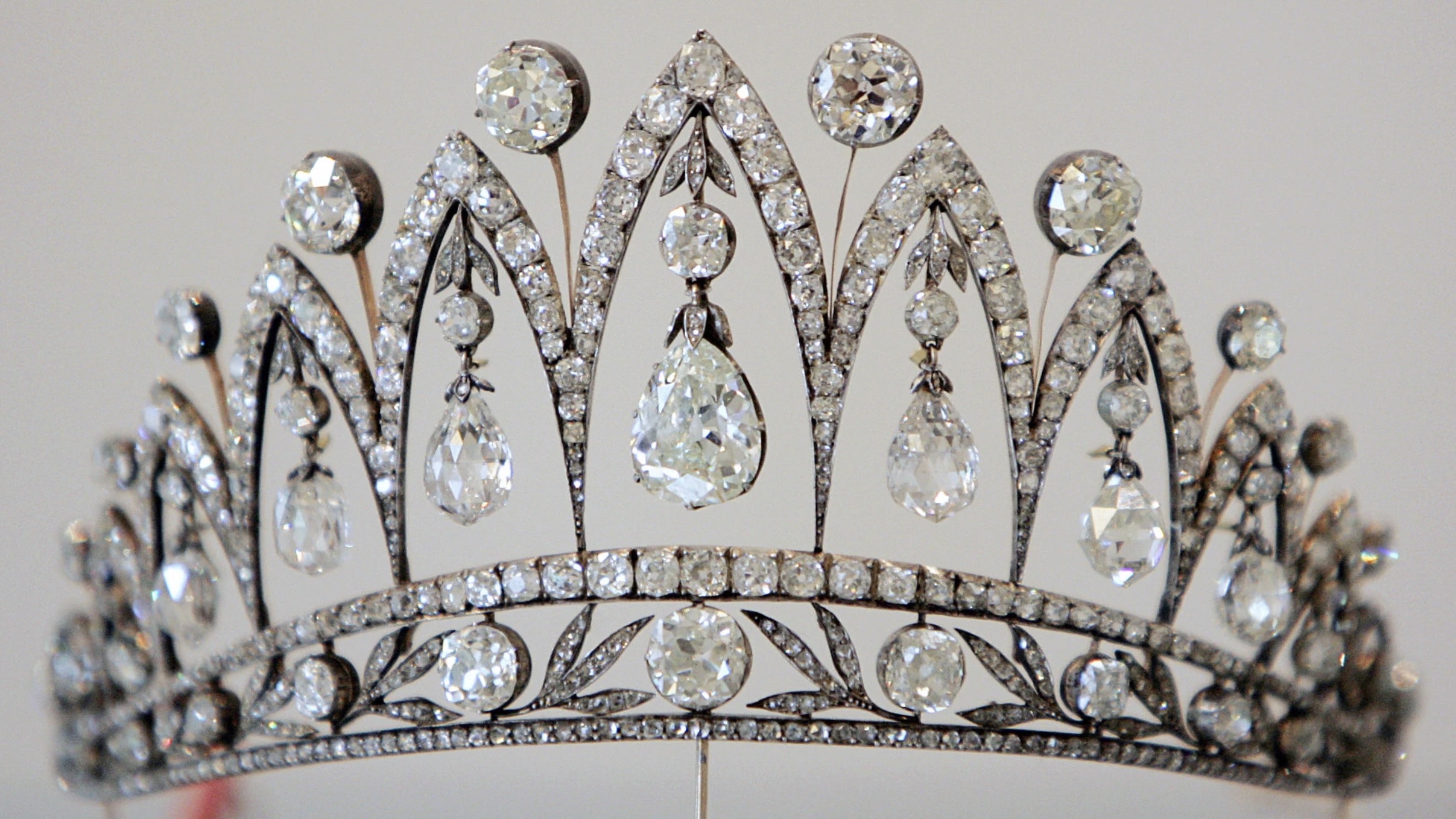 A replica of The Fabergé Empress Josephine Tiara (original tiara pictured above) was worn in The Gilded Age Season 2