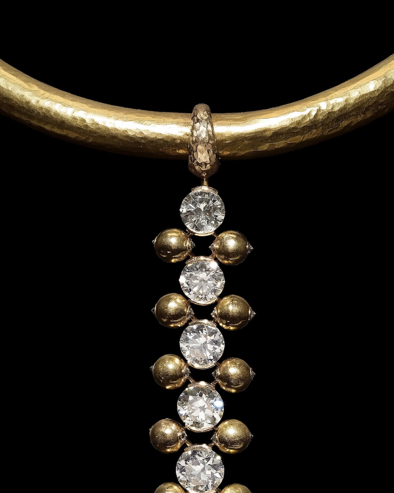 Glenn Spiro Diamond Torque Necklace from the Materials of the Old World Collection