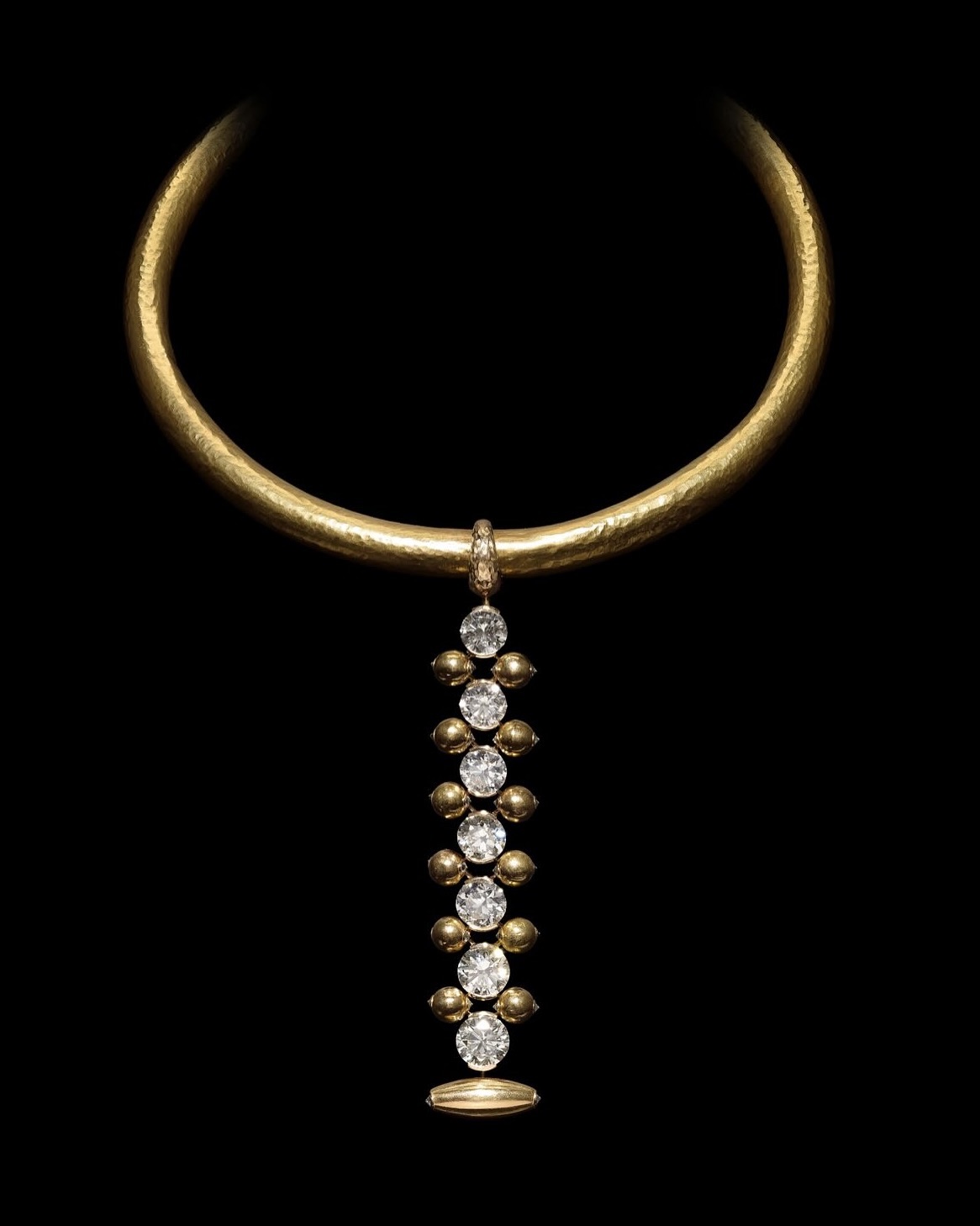 Glenn Spiro Diamond Torque Necklace from the Materials of the Old World Collection