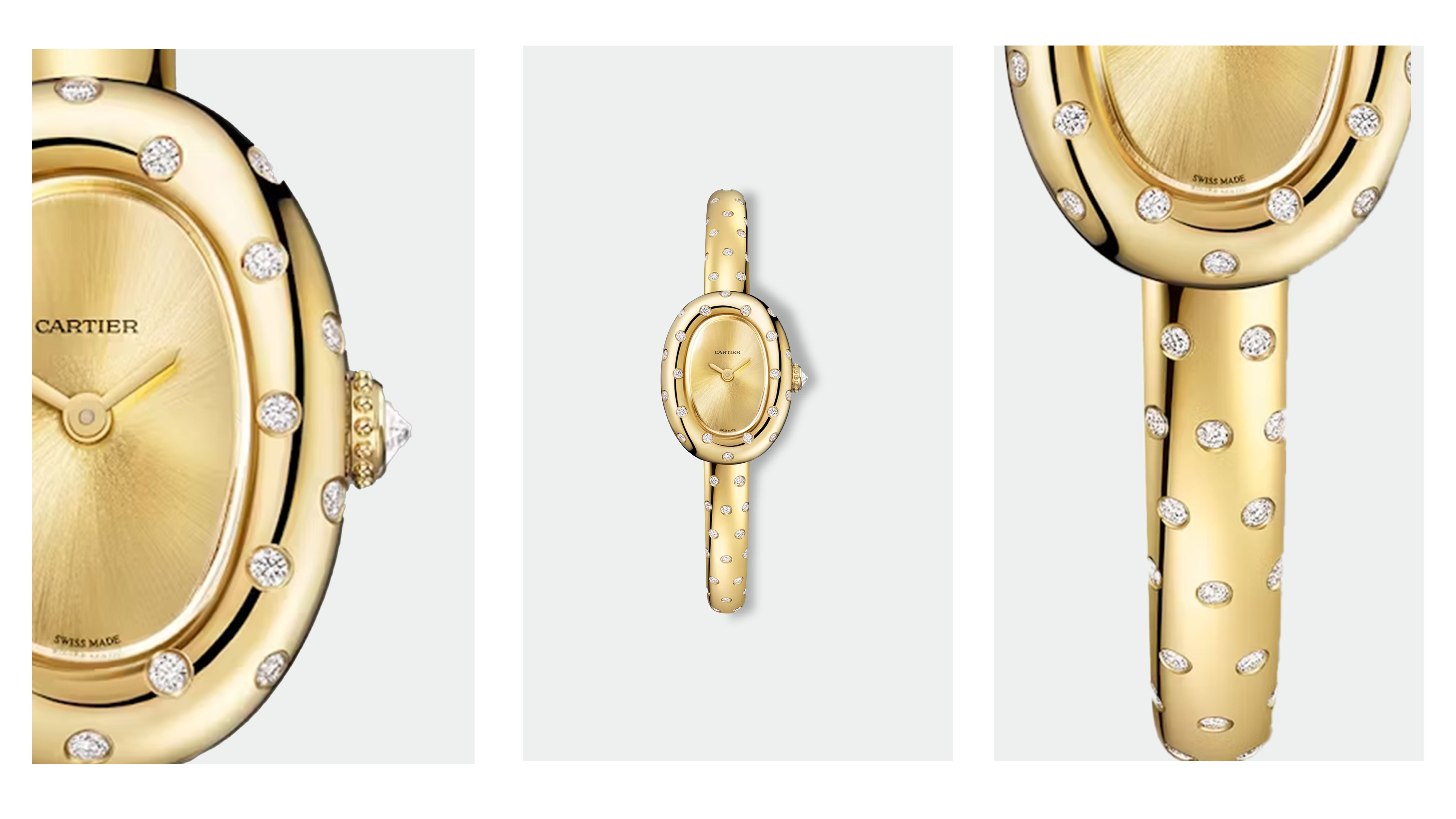 Cartier Mini Baignoire natural diamond watch