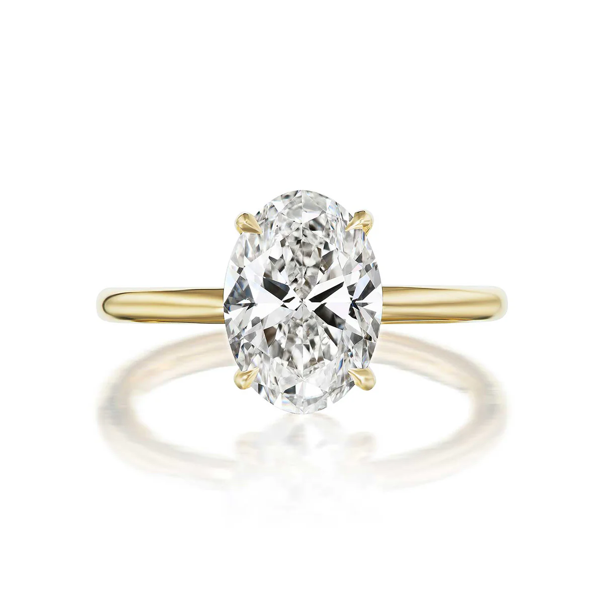 Oval Diamond Shape Cut - Prong Setting