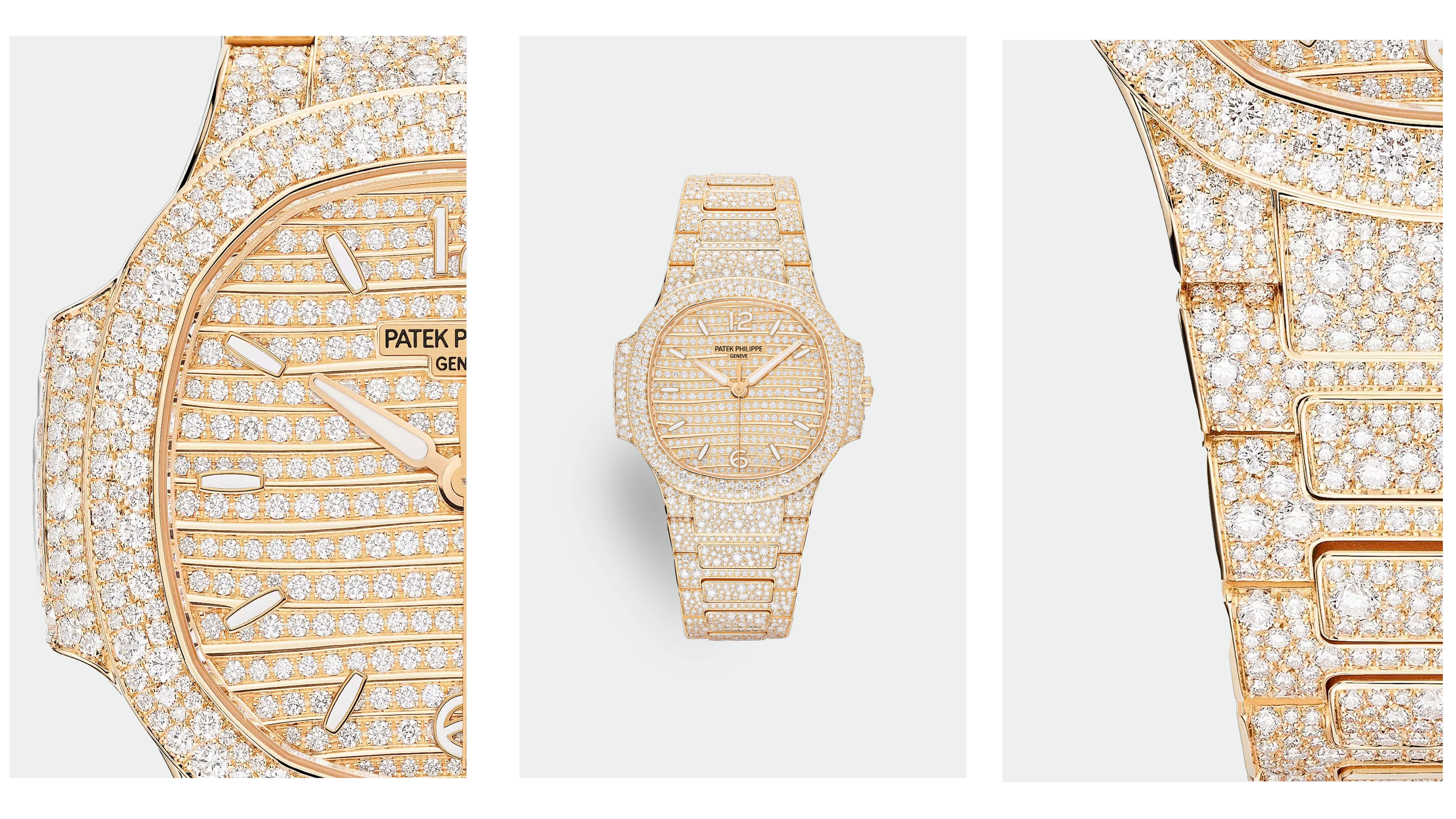 Patek Philippe Nautilus natural diamond watch
