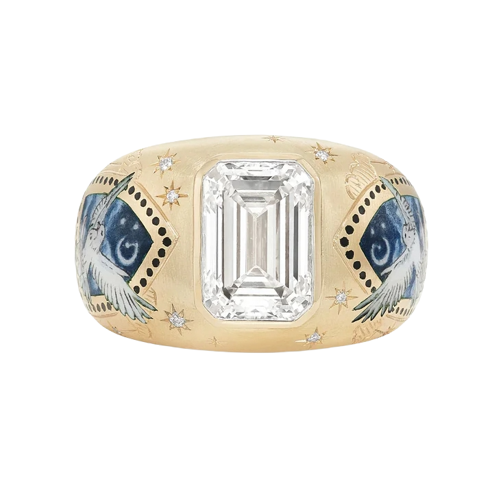 diamond bombe ring Chunky Rings Cece Jewellery