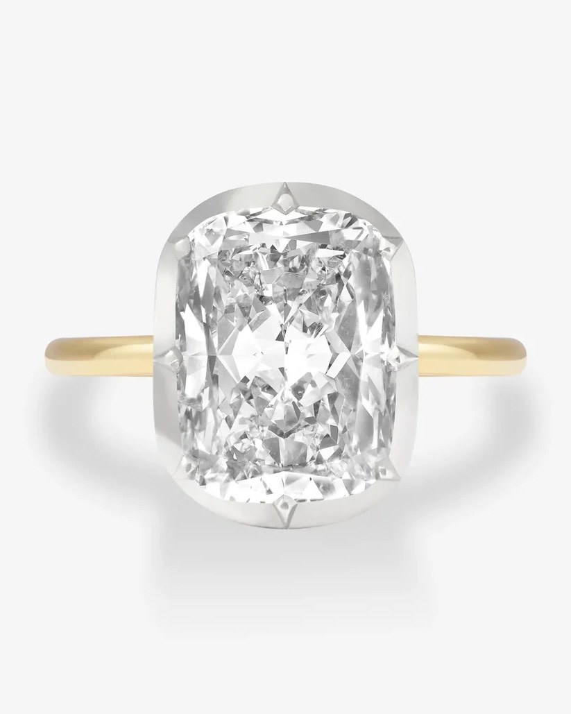 elongated cushion cut ring