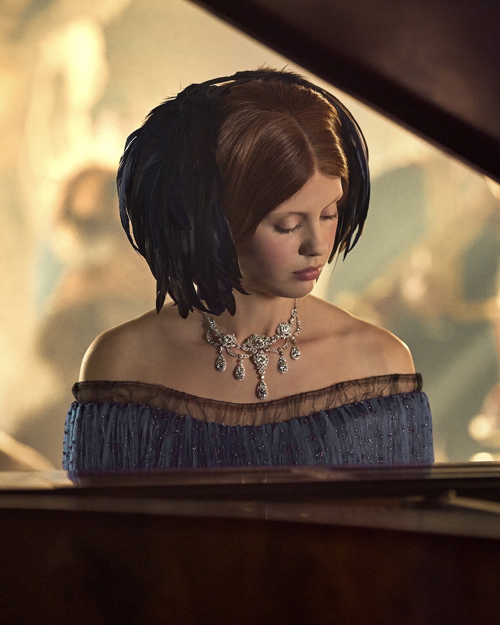 Mia Goth as Elizabeth in Frankenstein. (Ken Woroner/Netflix © 2025)