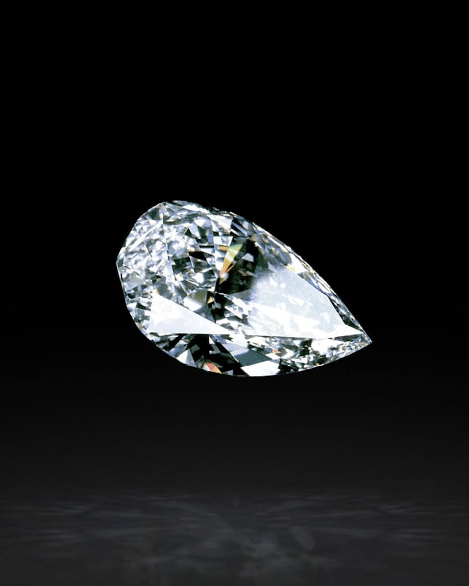 The 60.19-carat pear-shaped Mouawad Mondera diamond. (Courtesy of Mouawad)