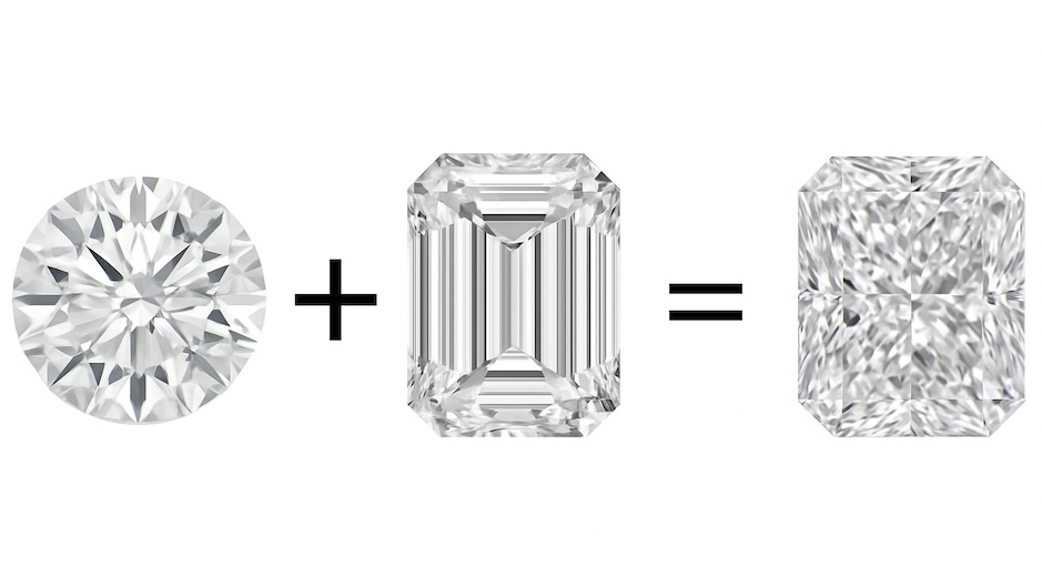 The Radiant Cut Diamond: A History of Infinite Sparkle 3 The combination of a round brilliant cut and an emerald cut, make a radiant cut diamond.