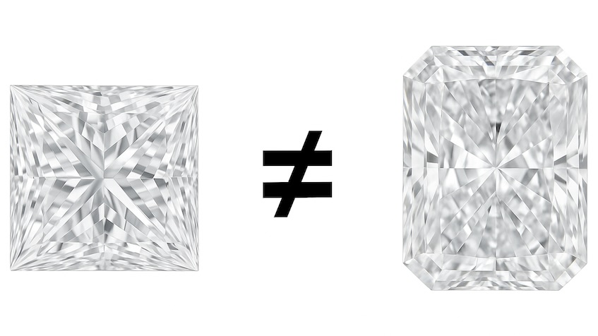 The Radiant Cut Diamond: A History of Infinite Sparkle 6 People sometimes confuse a princess cut and a radiant cut diamond, but the two are very different