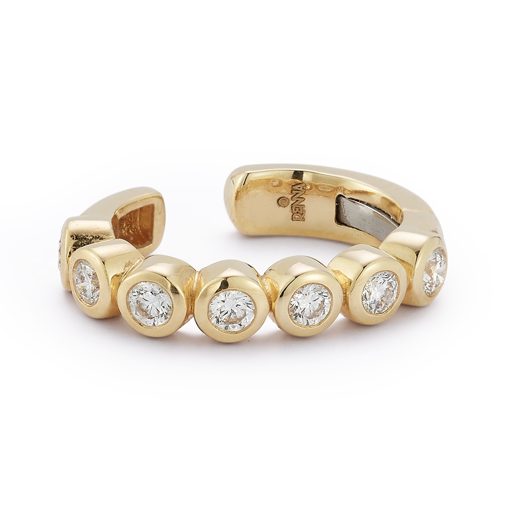 affordable diamond jewelry: diamond ear cuff