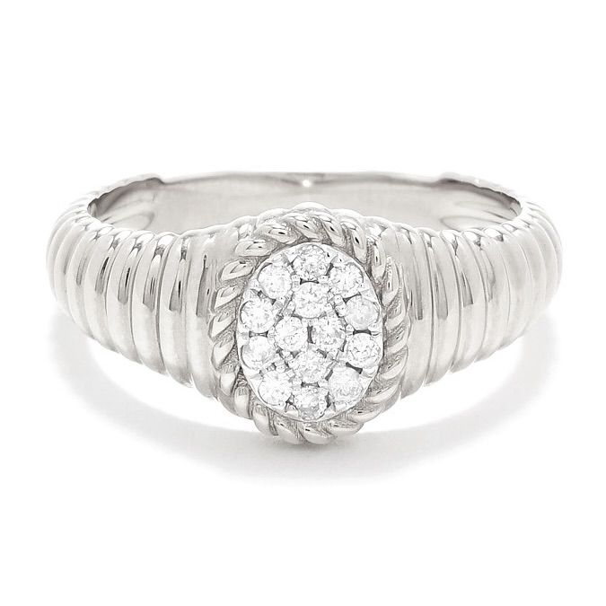 affordable diamond jewelry: diamond signet ring