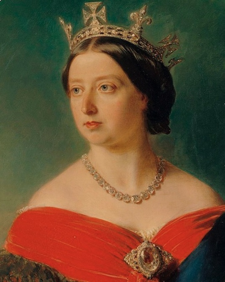 Queen Victoria wearing the Koh-i-Noor diamond as a brooch, by Franz Xaver Winterhalter.
