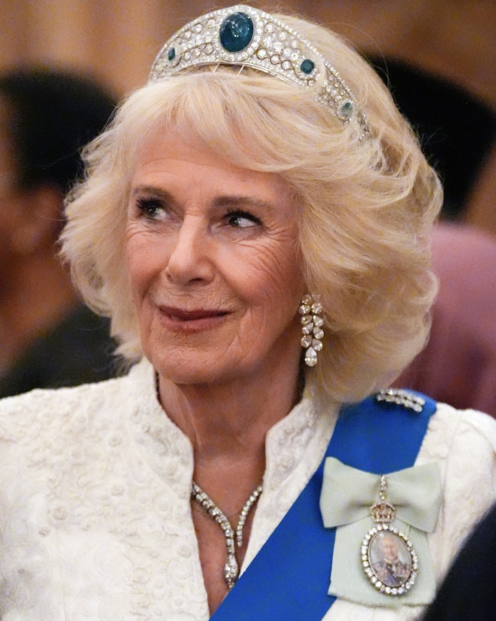 Queen Camilla Wore the Greville Emerald Kokoshnik Tiara at the 2025 Diplomatic Corps Reception