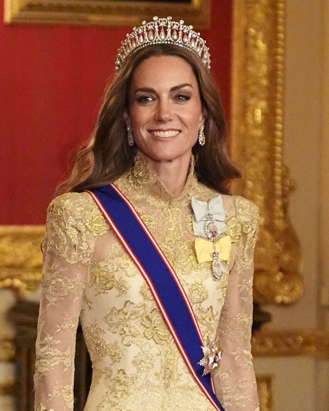 Kate Middleton’s Most Historic Royal Diamond Tiara Moments—and the Stories Behind Them 11 Kate Middleton wore the Cambridge Lover’s Knot tiara for the State Banquet hosted by King Charles III and members of the Royal Family at Windsor Castle during the state visit by the President of the United States of America on September 17, 2025