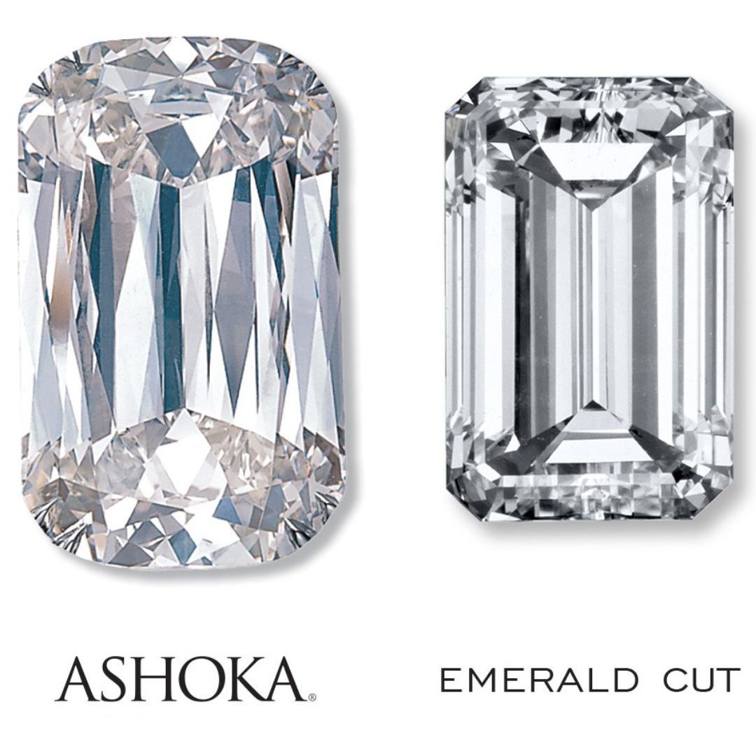 Ashoka diamond versus an emerald cut diamond 