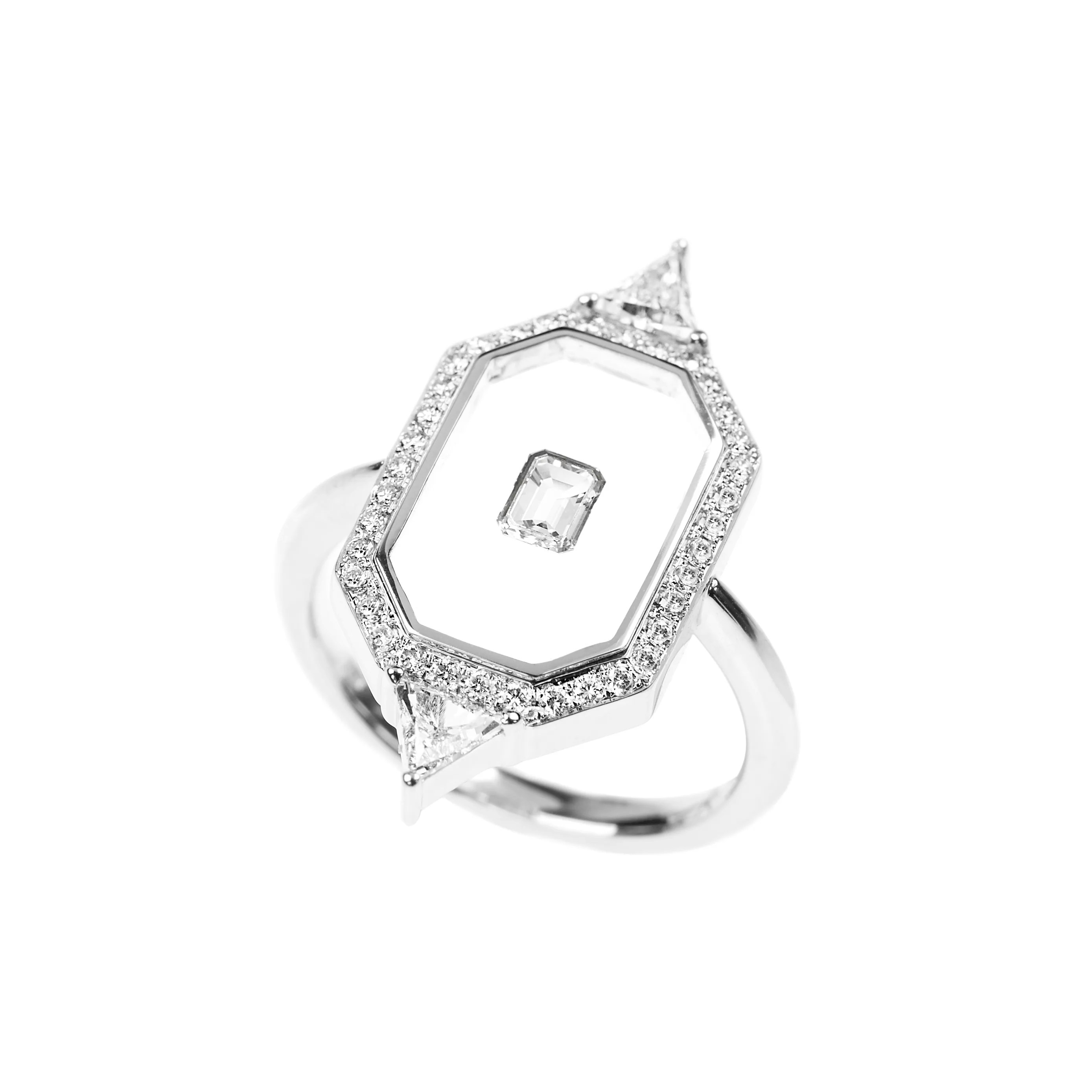 Nikos Koulis diamond cocktail ring