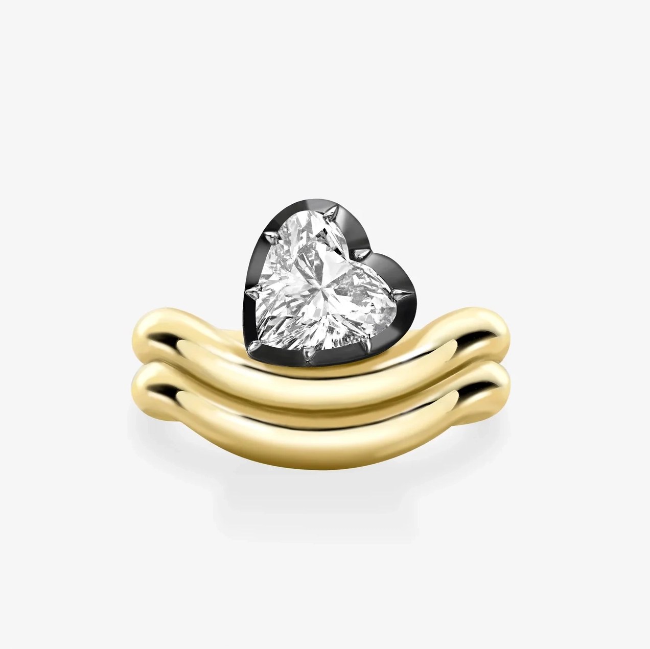 diamond heart cocktail ring