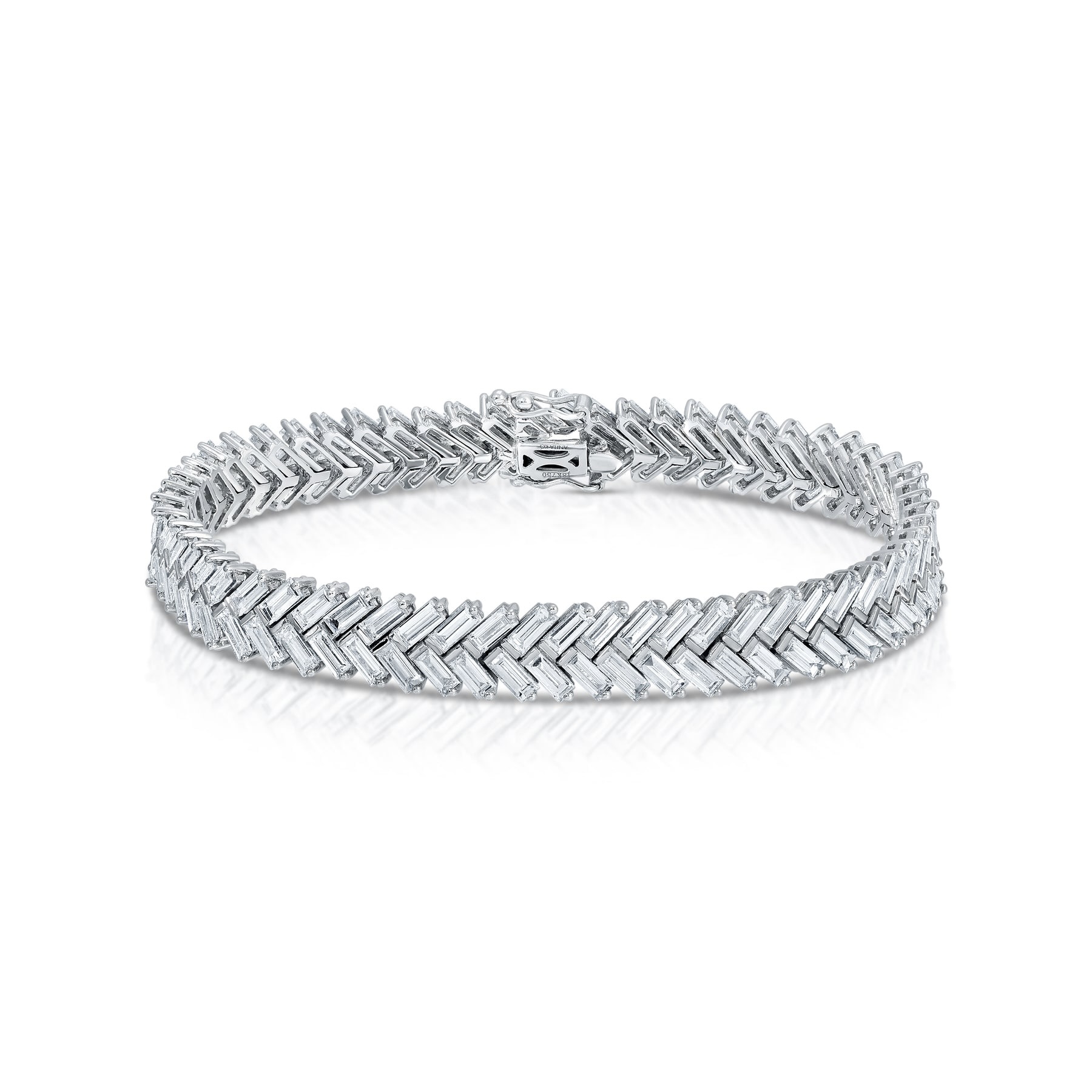 The Baguette Diamond: A Brilliant Slice of History 6 Anita Ko Zipper Baguette Diamond Tennis Bracelet