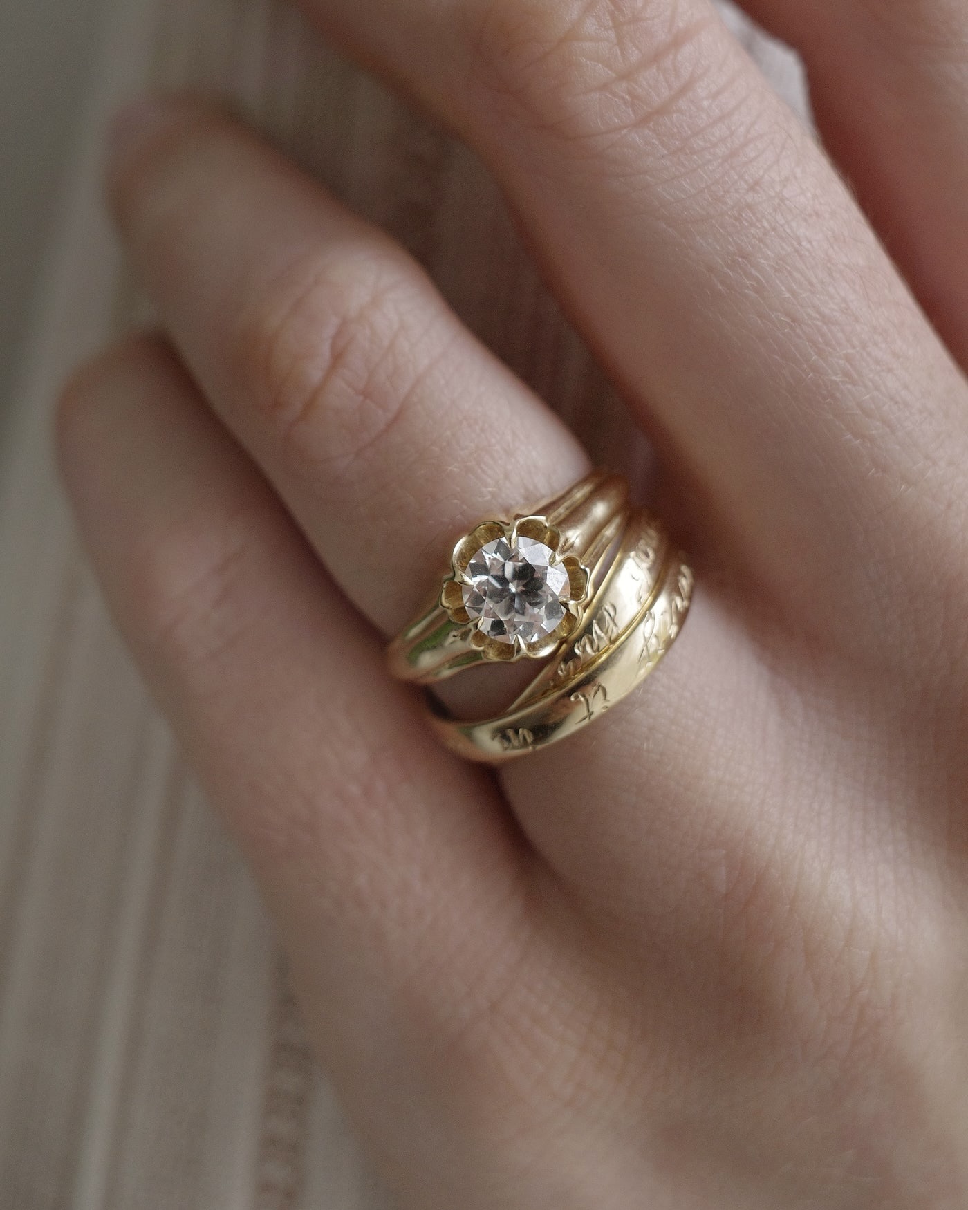 Wedding band trends of 2025 wedding band with hidden details