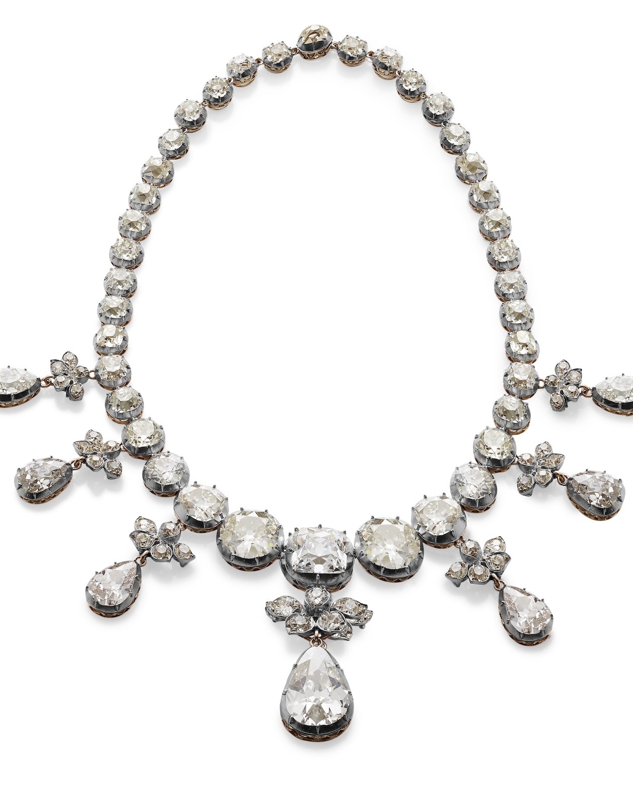 Royal Danish Crown Jewel Collection Brilliant Cut Diamond Necklace.