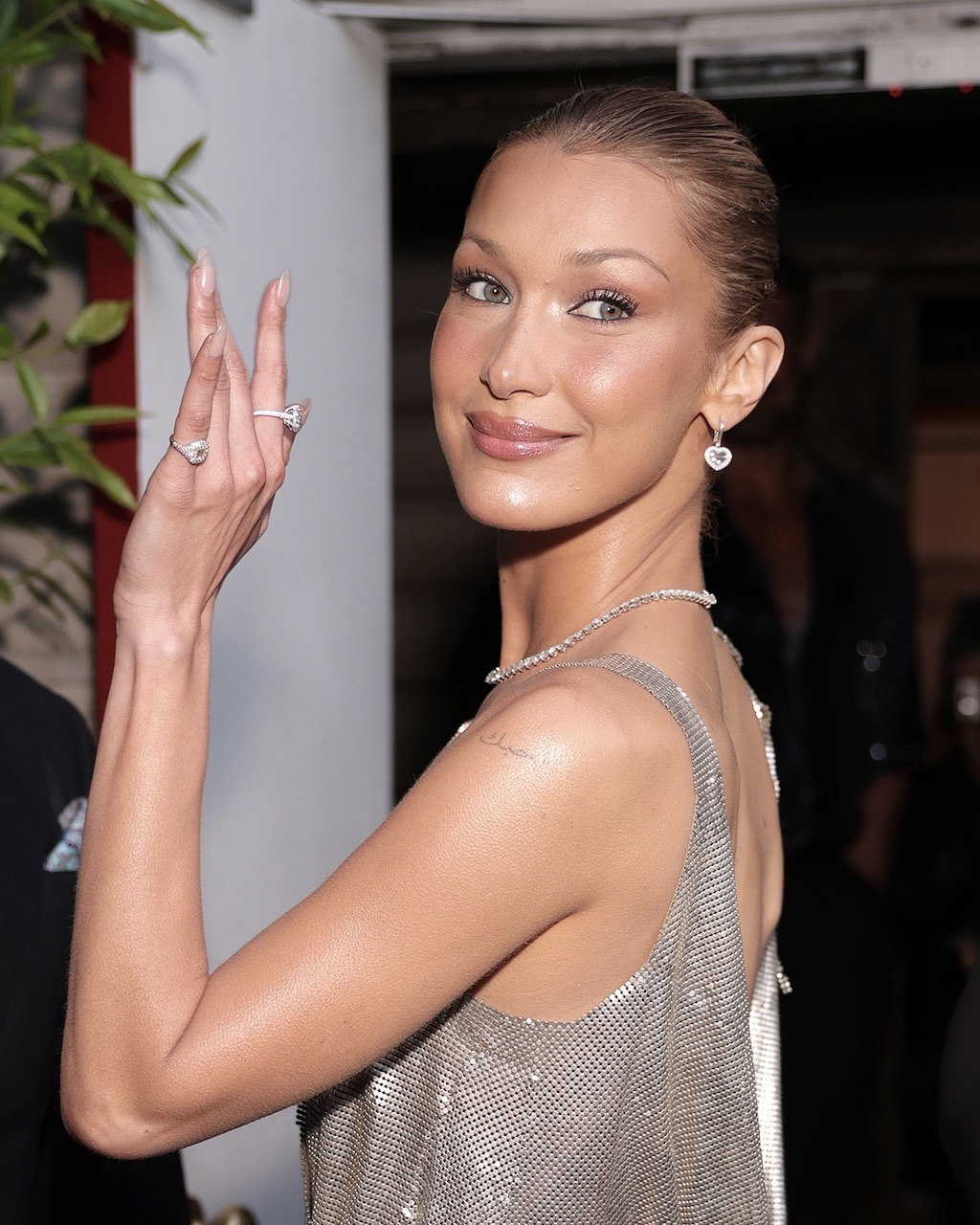 Bella Hadid Diamond Drop Earrings