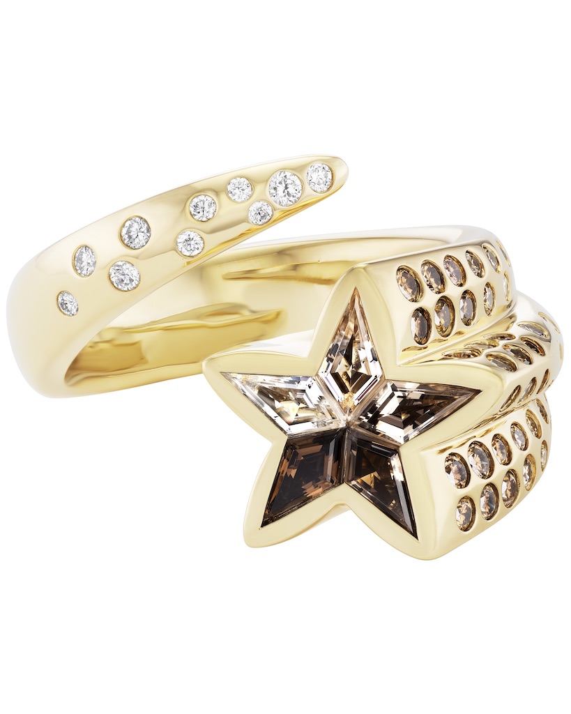 Nature's Toast to Color: The Champagne Diamond Ring 4 Emily P. Wheeler Shooting Star Ring champagne diamond ring