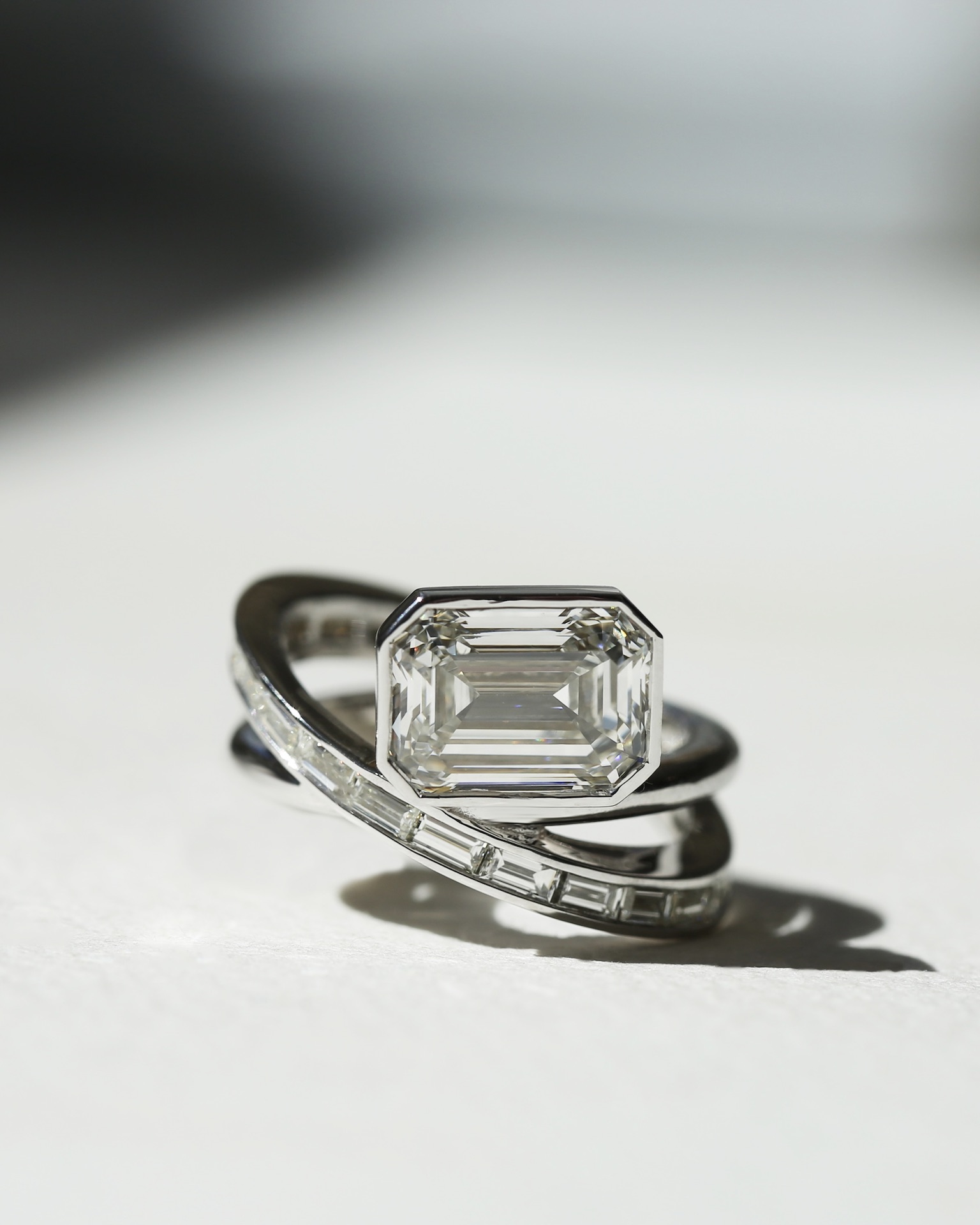 The Baguette Diamond: A Brilliant Slice of History 4 Grace Lee Baguette Diamond Helix Crossover Setting