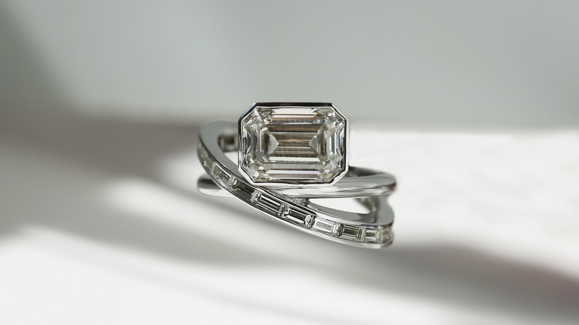 The Baguette Diamond: A Brilliant Slice of History 1 Grace Lee Baguette Diamond Helix Crossover Setting