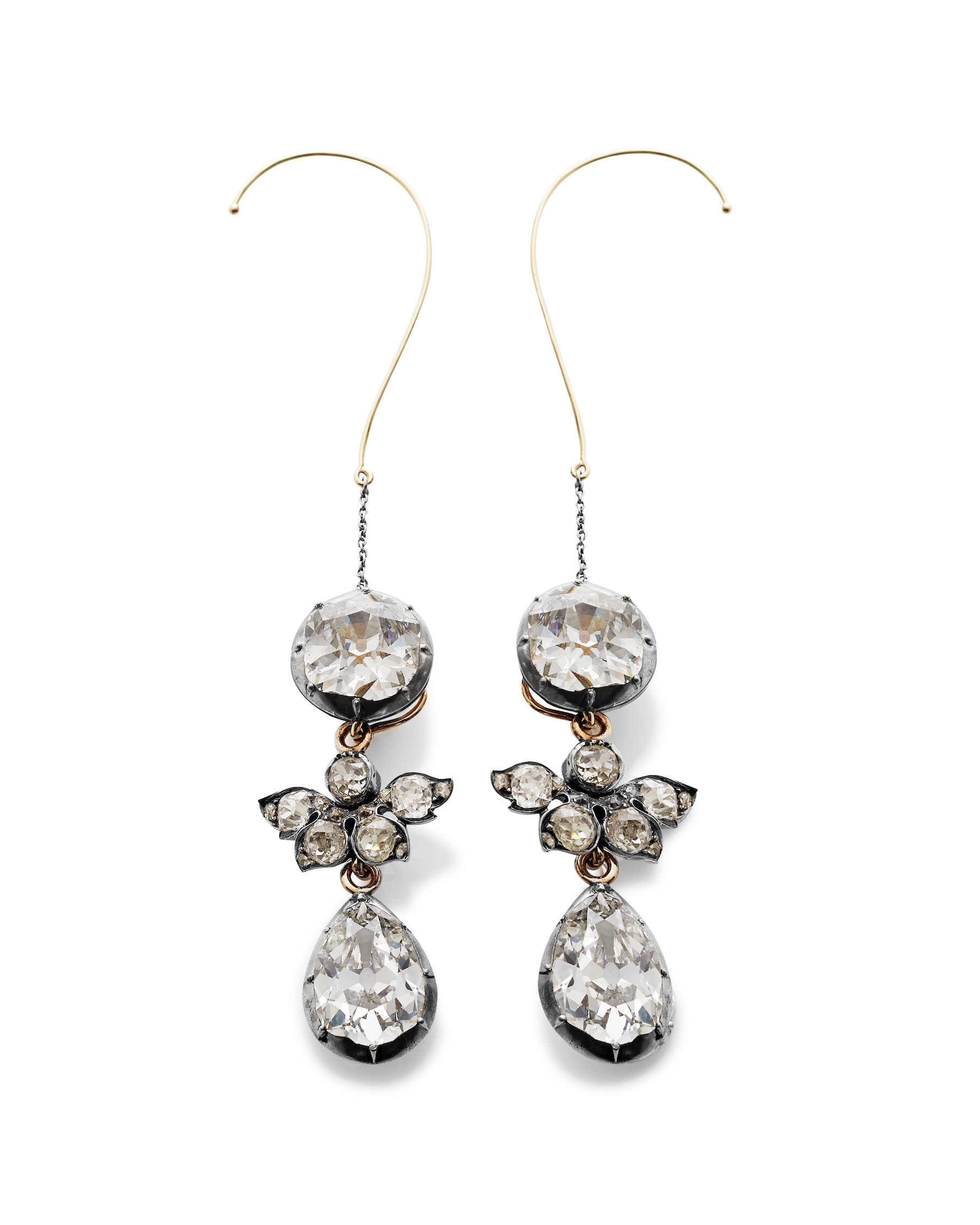 Royal Danish Crown Jewel Collection Brilliant Cut Diamond earrings.