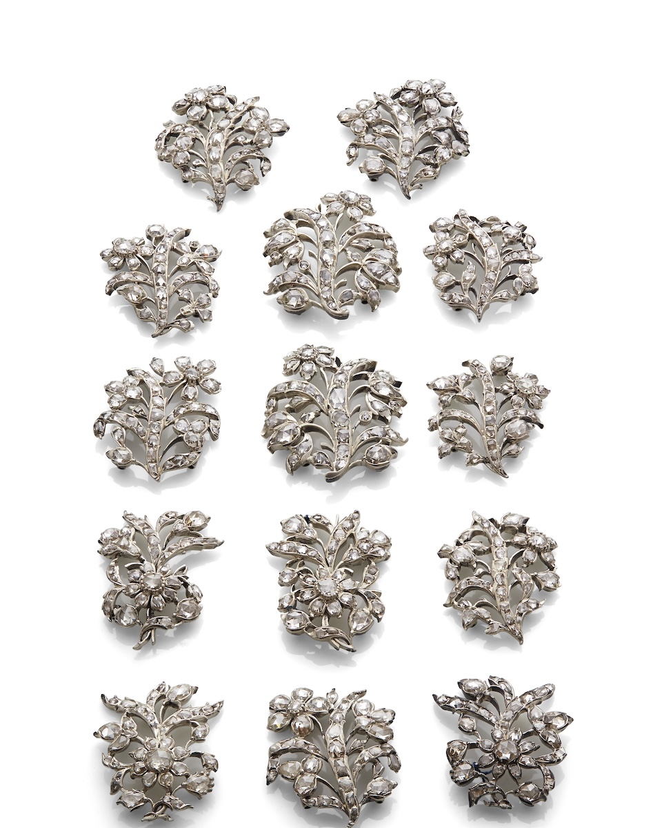 Royal Danish Crown Jewel Collection Diamond pins.