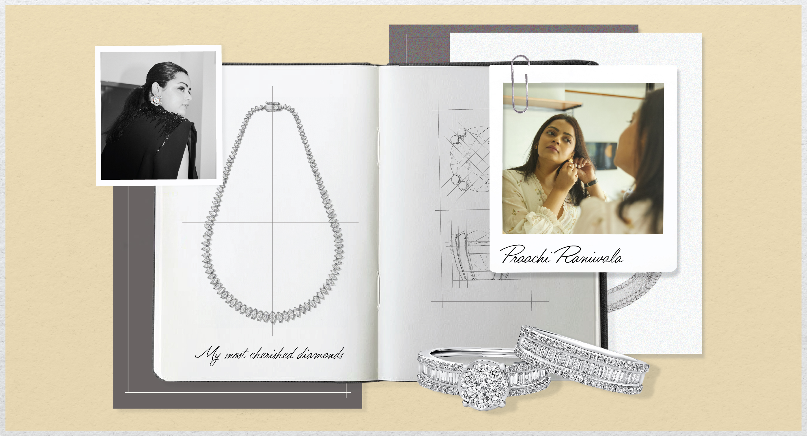 Minimal Diamond Necklace & Diamond Ring