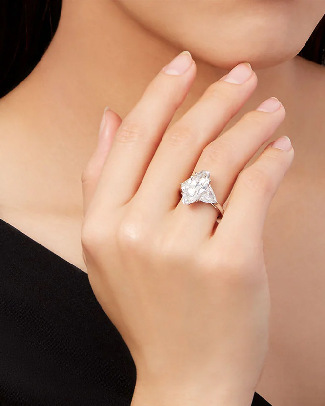 moval diamond ring