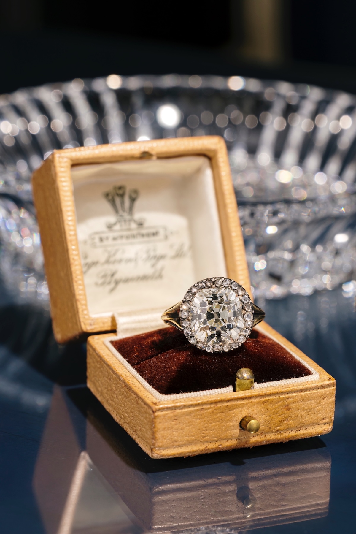 Triple X diamond: Briony Raymond Antique Georgian diamond ring, c. 1800 1820, with an old mine cushion-cut diamond over 6 carats.