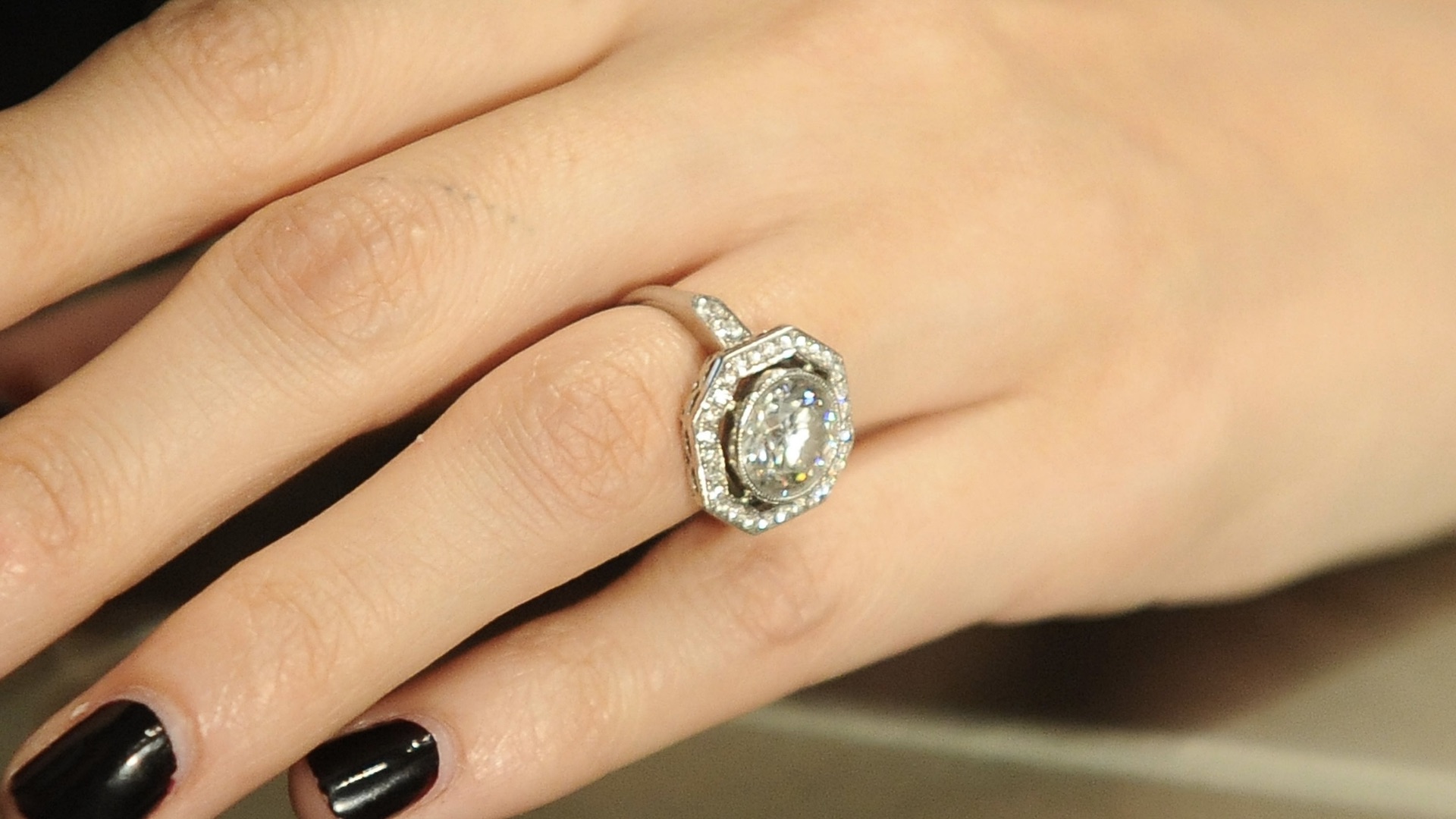 Nicole Richie's diamond engagement ring from Good Charlotte frontman Joel Madden, 2010.