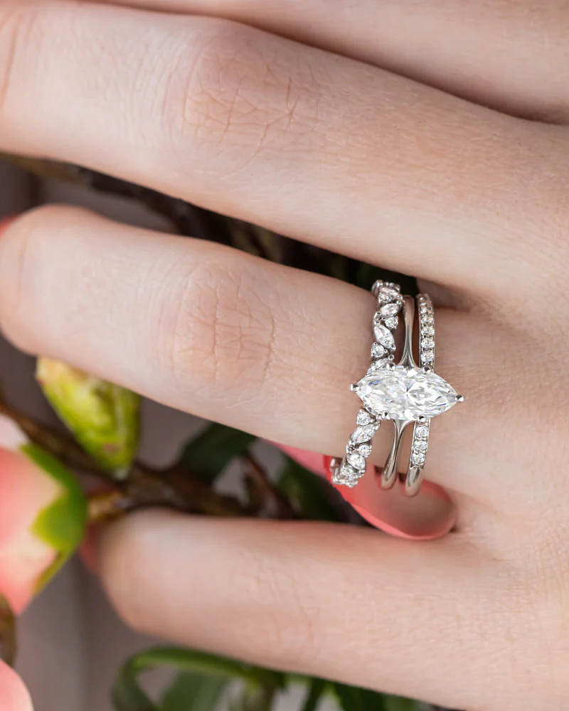 affordable engagement rings: diamond ring with thin band