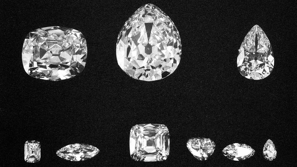 The Nine Major Cullinan Diamonds I-IX after famed diamond-cutting house Joseph Asscher & Co. transformed the rough Cullinan diamond.