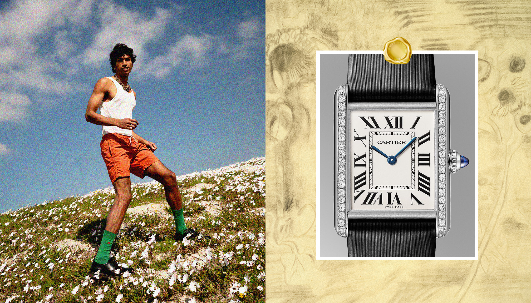 Elans Mandal in his favourite natural diamond watch